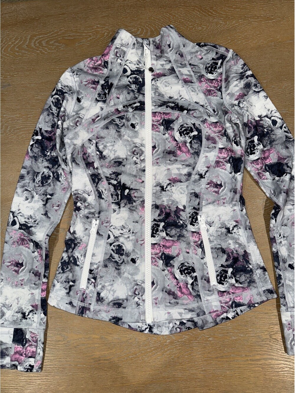 Lululemon Define Jacket Moody Mirage White Deep Navy Luon Zip Up Size 6